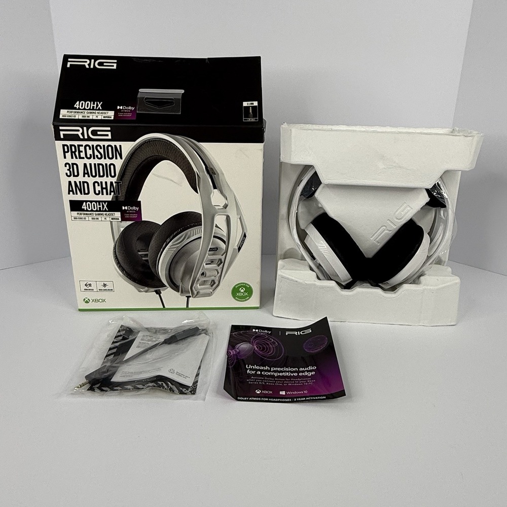 Nacon Rig Xbox 400HX Wired Performance Gaming Headset White New Damaged Box